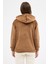 Taba Kadın Peluş Kanguru Cepli Kapüşonlu Sweatshirt 3061A 6