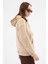 Vizon Kadın Peluş Kanguru Cepli Kapüşonlu Sweatshirt 3061A 3