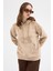 Vizon Kadın Peluş Kanguru Cepli Kapüşonlu Sweatshirt 3061A 8