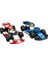 City F1 Williams ve Haas F1 Yarış Arabaları 60464-4 Yaş ve Üzeri Çocuklar Için 2 F1 Pilotu Minifigürü Içeren Yaratıcı Oyuncak Yapım Seti, Doğum Günü Hediyesi (92 Parça) 2