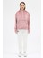 Pembe Kadın Peluş Kanguru Cepli Kapüşonlu Sweatshirt 3061A 4