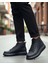 Bağcıklı Erkek Sneaker Bot Siyah (Siyah Taban) 1