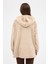Vizon Peluş Fermuarlı Kapüşonlu Kadın Sweatshirt 3057A 6