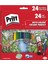 Kuru, Canlı Renklerde, Açması ve Dayanıklı Silinebilir, Yumuşak Mineli Resim, Kaliteli Kırtasiye Malzemesi, 24 Renkli 1