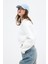 Ekru Kadın Crop Bisiklet Yaka Sweatshirt 9210M 3