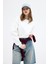 Ekru Kadın Crop Bisiklet Yaka Sweatshirt 9210M 8