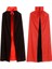 2pcs Cadılar Bayramı Vampir Pelerini, Cadılar Bayramı Yetişkin Cosplay Için Tersinir Kapüşonlu Vampir Cape, Siyah ve Kırmızı 5ft A (Yurt Dışından) 1