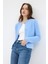 Bebe Mavi Kadın Yumoş Dokulu Düğmeli Triko Hırka 2241 2