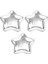 30 Adet Yıldız Şekilli Kağıt Tabaklar Altın Tek Kullanımlık Parti Tabağı Pentagram Yemek Plakası Sofra Malzemeleri Için, Gümüş (Yurt Dışından) 2