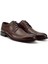 Erkek Kahve Bağcıklı Kösele Taban Hakiki Deri Klasik Ayakkabı 3