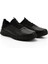Kadın Siyah Lastik Bağcıklı Hakiki Deri Comfort Sneaker 3