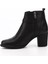 Kadın Siyah Fermuarlı Kalın Topuklu Bot 4