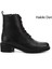 Kadın Siyah Fermuarlı Kauçuk Taban Hakiki Deri Postal Bot 1
