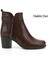 Kadın Kahve Antik Fermuarlı Kalın Topuklu Hakiki Deri Bot 1