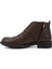 Hakiki Deri Yuvarlak Burun Kauçuk Taban Bağcıklı Fermuarlı Günlük Erkek Bot 01211 3