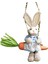 Paskalya Saman Tavşan Figürine, Havuç Salıncakta Saman Tavşan, Tavşan Heykeli Paskalya Tatil Ev Dekoru Için Süsleme (Yurt Dışından) 1