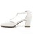 Kadın Beyaz Bilekten Bağlı Orta Topuklu Hakiki Deri Ayakkabı 4