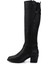 Kadın Siyah Fermuarlı Sivri Burun Kalın Topuklu Çizme 4