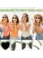 10PCS Düğün Nedime Hediyeleri Saç Bağları Scrunchies Kalp Şekleli Güneş Gözlüğü Bekarlık Hen Partisi Gelin Favorileri (Yurt Dışından) 4