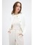 Ekru Kadın Yumoş Dokulu Düğmeli Triko Hırka 2241 2