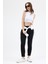Siyah Paçası Lastikli Kadın Jogger Eşofman Altı TCR-9151M 11
