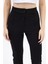 Siyah Straight/Düz Kesim Yüksek Bel Nervür Dikişli Örme Pantolon TCR-6873A 12