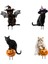 4pcs Cadılar Bayramı Dekorasyonları Dış Mekan Metal Kedi Dekoru Bahçesi Bahçesi Çim Süsleri (Yurt Dışından) 1