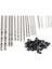25PC 0.5-3.0mm Minyatür Düz Şeyli Küçük Twist Matkap Seti Bodhi Deliği Küçük Matkap Kiti ve 50 Pcs M3X4MM Vidalar Dizüstü Bilgisayar Sabit Sürücü Için Siyah (Yurt Dışından) 4