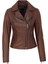 Taba Hakiki Deri Kadın Hakiki Deri Biker Mont - K25KDM320479-R46 1