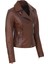 Taba Hakiki Deri Kadın Hakiki Deri Biker Mont - K25KDM320479-R46 2