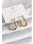 Pirinç Gold Renk Halka Model Kadın Küpe - TJ-BKP9532 3