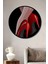 Çerçeve Görünümlü Kırmızı Topuklu Ayakkabı Dekoratif Ahşap Mdf Tablo Yuvarlak Tablo 1