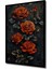 Çerçeve Görünümlü Görkemli Kırmızı Güller Dekoratif Ahşap Mdf Tablo Dikdörtgen Tablo 2