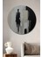 Dekoratif Ahşap Yuvarlak Tablo Soyut Siluet 1