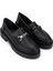 Kadın Hakiki Deri Siyah Loafer Ayakkabı 817 9877 Bn Ayk SK25-26 Sıyah Dr 2