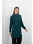 Tesettür Extra Uzun Tunik-Zümrüt Yeşil 1