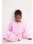 Pembe Oversize Nakışlı Sweatshirt 1