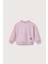 Pembe Oversize Nakışlı Sweatshirt 3