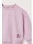 Pembe Oversize Nakışlı Sweatshirt 4