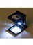 28x28 Mm Katlanır Sayaçlı Metal Lüp, 2 Led Işıklı Büyüteç Tekstil Th9005a 4