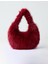 Bordo Peluş Omuz Çantası 1