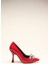 Idil Kırmızı Kırışık Rugan Kadın Topuklu 2