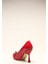Idil Kırmızı Kırışık Rugan Kadın Topuklu 4
