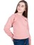 Organik Pembe Kışlık Kız Çocuk Sweatshirt 1