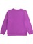 Yumuşacık Bambu Kumaş Şardonlu Mor Kışlık Kız Çocuk Sweatshirt 4