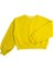 Organik Crop Kesim Sarı Kışlık Kız Çocuk Sweatshirt 2