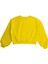 Organik Crop Kesim Sarı Kışlık Kız Çocuk Sweatshirt 4