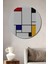 Dekoratif Ahşap Yuvarlak Tablo Modern Geometri Sanatı 1
