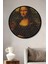 Dekoratif Ahşap Yuvarlak Çerçeve Görünümlü Tablo Mona Lisa Balonlu Naylon 1