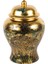 Borneo Gold Küp Kapaklı Vazo 23X33 cm 1